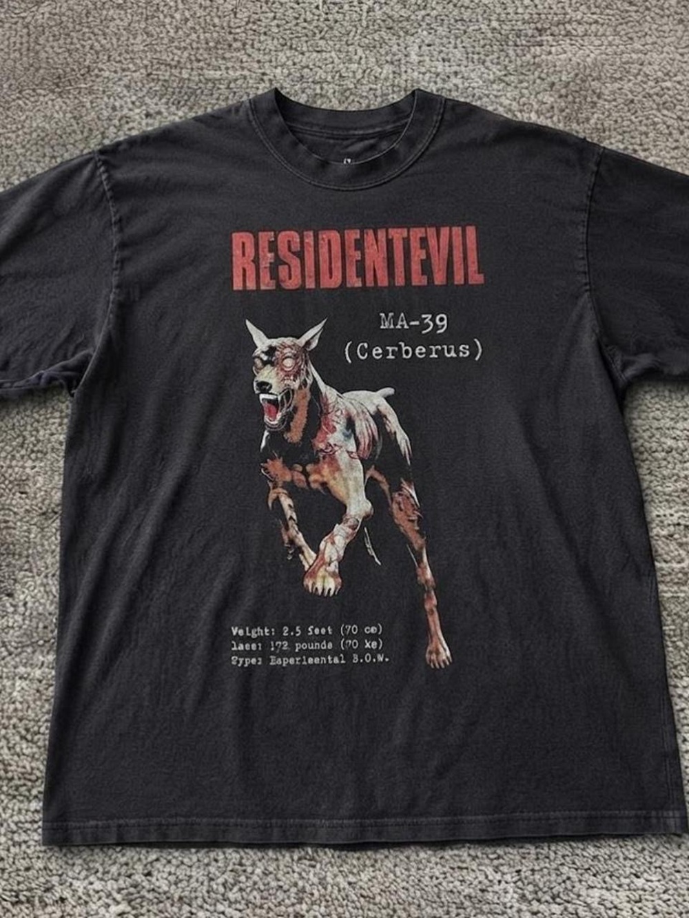 Gildan Black Resident Evil MA-39 (Cerberus) Graphic Tee